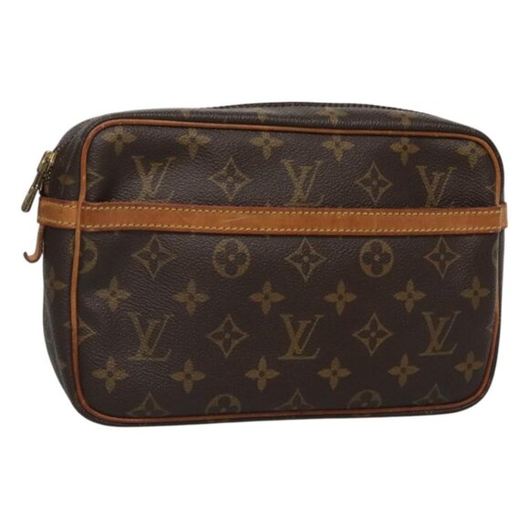 LOUIS VUITTON Monogram Compiegne 23 Clutch Bag LV Auth - Picture 1 of 16